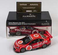 COMMODORE: A limited edition 1:18 scale Classic Carlectables Holden VE Series II Commodore as raced by Jamie Whincup in 2012 Championship winner, Team Vodafone, #1, with COA numbered 58/800, in double fitted box