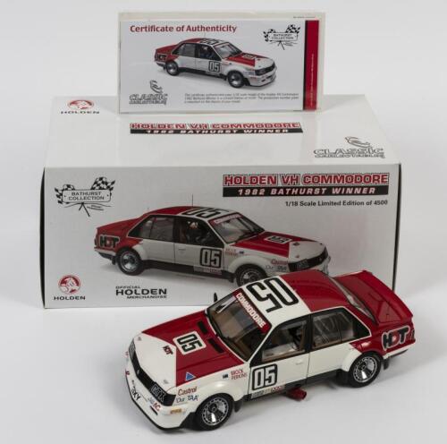 COMMODORE: A limited edition 1:18 scale Classic Carlectables Holden VH Commodore as raced by Peter Brock/Larry Perkins in 1982 Bathurst Winner, #5, with COA numbered 4482/4500, in double fitted box