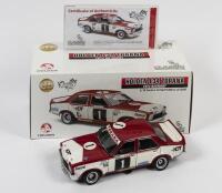 TORANA: A limited edition 1:18 scale Classic Carlectables Holden L34 Torana as raced by Peter Brock/Brian Sampson in 1974 Bathurst, #1, with COA numbered 129/2500, in double fitted box, box faded