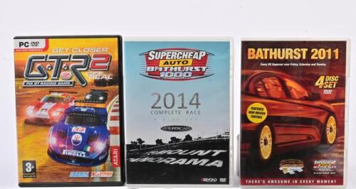 BATHURST/FIA: Two Bathurst race DVD`s and one PC game "GTR2", one DVD set misses CD 1 and 2