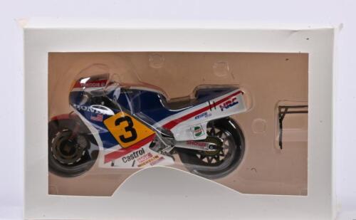 <p>HONDA: A 1:12 scale Honda NS500 1983 #3 Freddie Spencer (USA) Dutch TT Assen, boxed</p>