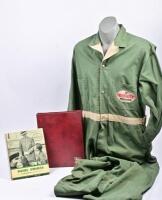 Independent: A very interesting and rare group of Independent Service Station items, including an original pair of overalls by Sterling, an album of ephemera from 1952 including memorandums, clothing swatches, "Job Cost Cards" and a merchandising manual f