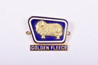 GOLDEN FLEECE: A circa 1960/70's Golden Fleece driveway attendants cap badge, 3.5cm high, 4.5cm deep