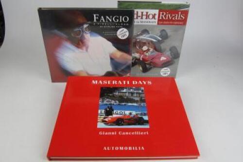 MASERATI: Three books relating to Maserati (Signed by Moss)