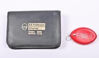 PATTERSON CHENEY: A set of playing cards in a zipped leather pouch and key ring fob