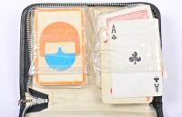 PATTERSON CHENEY: A set of playing cards in a zipped leather pouch and key ring fob - 3