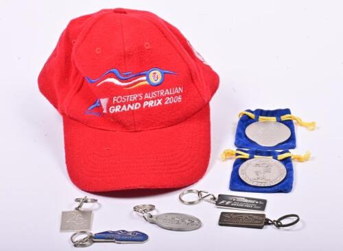 AUSTRALIAN GRAND PRIX, MELBOURNE: A collection of keyrings and medallions from the 2000s AGP's