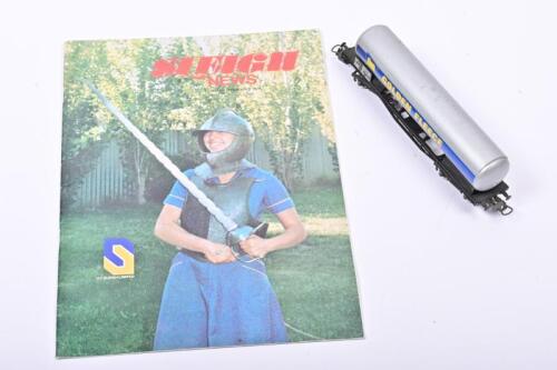 GOLDEN FLEECE: A lima HO gauge Golden Fleece tankwagon and a copy of "Sleigh News 1978" with back page advertisement for the tankwagon at Myers