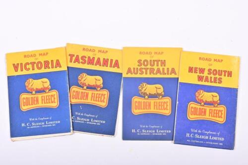 GOLDEN FLEECE: Four early 1960s state road maps