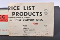 V.A.C.C: An original Victorian Automotive Chamber of Commerce member enamel sign, together with VACC ephemera including "the Garagemens Responsibilities" and "Retail Price List of Petroleum Products", 45.5cm high, 30.5cm wide - 3
