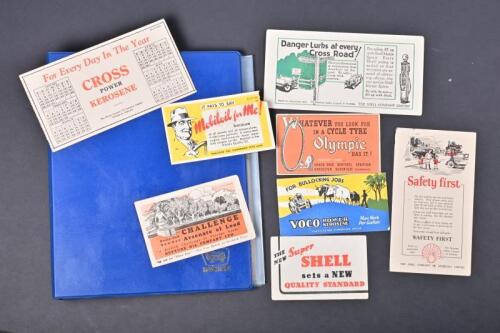BLOTTERS: A collection of ink blotters produced by various oil companies in album