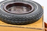 BARNET GLASS TYRES: A Bakelite and rubber ashtray, NOS and NIB, with associated paperwork, the ashtray 13.5cm diameter - 4