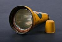 GOLDEN FLEECE: A one quart glass oil bottle with NOS Golden Fleece 30 grade tin pourer and cap - 3