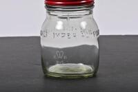 SHELL: A one half pint glass oil bottle with NOS Shell 2-T Two Stroke Oil tin oil pourer - 2