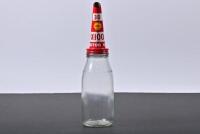SHELL: A 1960s one quart glass oil bottle with NOS 30 tin oil pourer