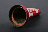 SHELL: A 1960s one quart glass oil bottle with NOS 30 tin oil pourer - 3