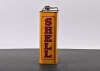 SHELL: A late 1930s one gallon Double S.A.E. 40 "Drag Free" Shell motor oil tin - 4
