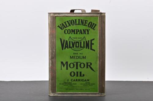 VALVOLINE: An original four gallon motor oil tin