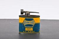 GOLDEN FLEECE: An early four fluid ounce Golden Fleece Home Lubricant tin