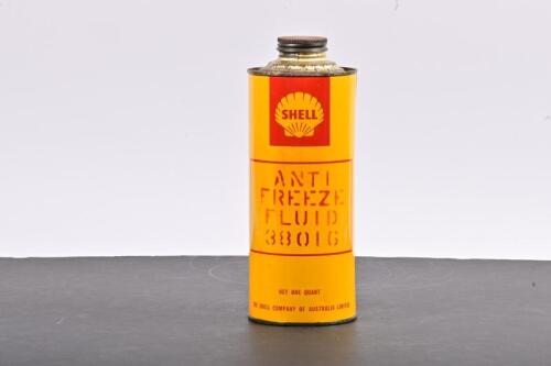 SHELL: A 1960s one quart Shell Antifreeze Fluid 38016 tin