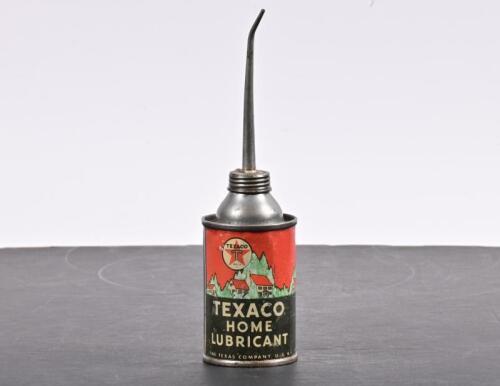 TEXACO: A three fluid ounce Texaco Home Lubricant tin