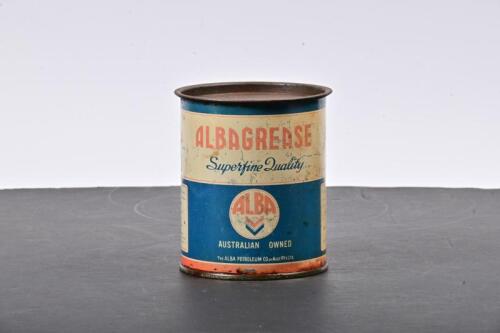ALBAGREASE: A one pound Albagrease grease tin