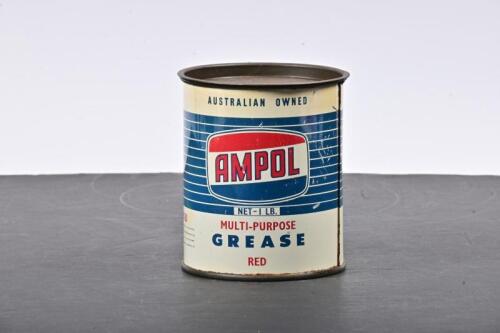 AMPOL: A one pound Ampol grease Red tin
