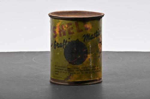 SHELL: A circa 1950s one pound Shell Grafting Mastic tin