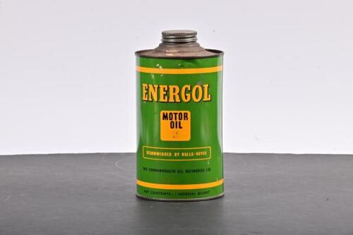 ENERGOL: A one imperial quart Energol Motor Oil tin
