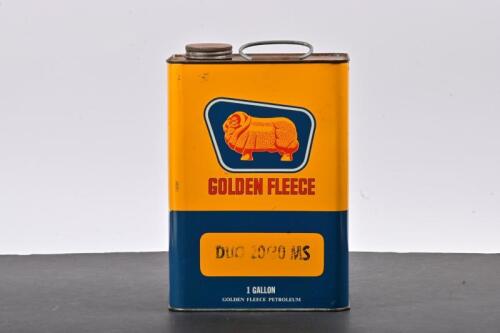 GOLDEN FLEECE: A one gallon Golden Fleece Duo 20/30 MS oil tin