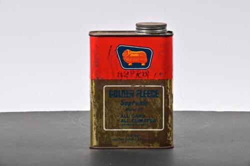 GOLDEN FLEECE: A one quart Golden Fleece Supreme Motor Oil tin, marked to front "Golden Fleece Petroleum"