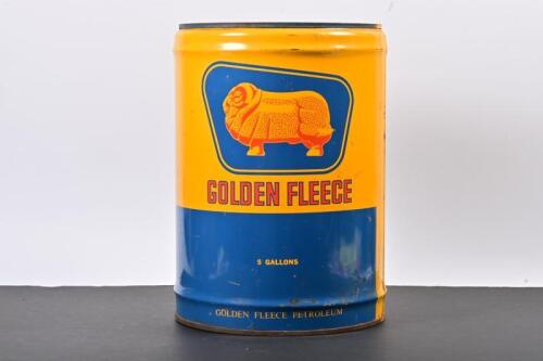 GOLDEN FLEECE: A five gallon Golden Fleece Duo Grade 20/30 MS oil tin
