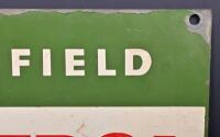 CASTROL WAKEFIELD: An original "Castrol Wakefield Motor Oil, Patented" metal advertising sign, 31.5cm high, 38cm wide - 3