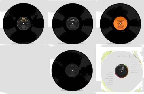 MUSICAL SOUNDTRACKS: Collection of five vinyl records, including Cabaret, The King and I and Gigi, no covers, unsigned, condition G