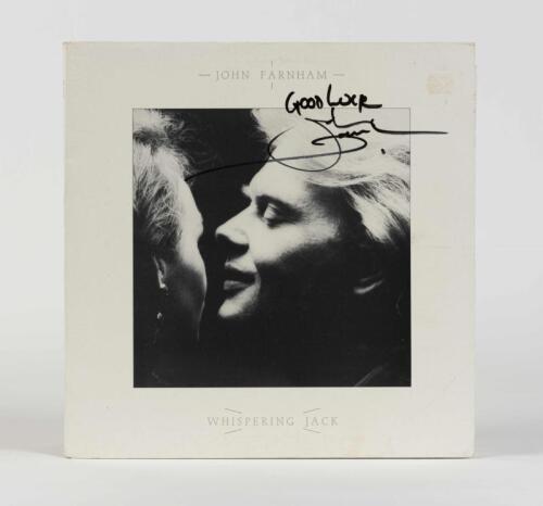 JOHN FARNHAM: Whispering Jack, Wheatley Records, 1986, inscribed "Good luck, John Farnham", condition G