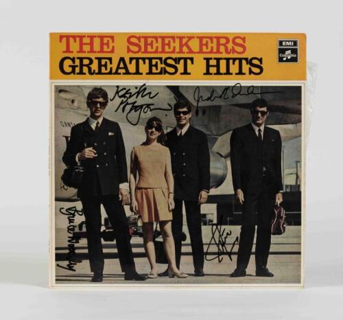 THE SEEKERS: Greatest Hits, Columbia Records, signed by band members, condition E
