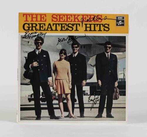 THE SEEKERS: Greatest Hits, Columbia Records, signed by band members, condition E