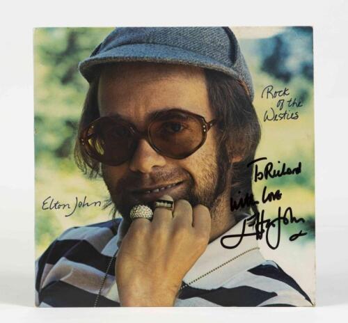 ELTON JOHN: Rock of the Westies, MCA Records, 1975, "To Richard, with love Elton John, condition G