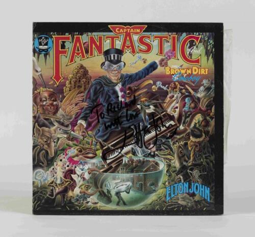 ELTON JOHN: Captain Fantastic and the Brown Dirt Cowboys, Festival Records, 1975, inscribed "To Richard, with love, Elton John", condition E