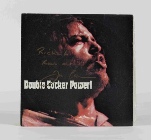 JOE COCKER: Double Cocker Power, double album, A&M Records, 1972, inscribed "Richard, love on!, Joe Cocker", condition G