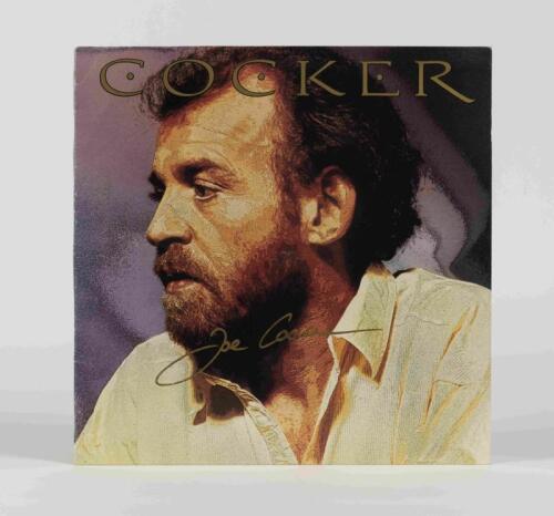JOE COCKER: Cocker, Liberation Records, 1986, signed Joe Cocker, includes business card for Mad Dog Ranch, condition G