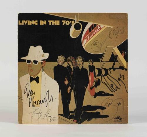 SKYHOOKS: Living in the 70's, Mushroom Records, 1974, signed by band members, condition G