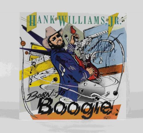 HANK WILLIAM JR: Born to Boogie, Warner Bros, 1987, signed by Hank Williams Jr., condition G