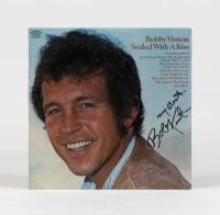 BOBBY VINTON: Sealed with a Kiss, Epic Records, 1972, inscribed "My best, Bobby Vinton", condition G