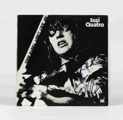 SUZI QUATRO: Your Mama Won't Like Me, EMI Records, 1975, inscribed "To Richard, love Suzi Quatro", condition E