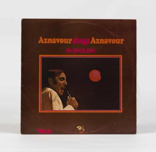 CHARLES AZNAVOUR: Aznavour Sings Aznavour in English Vol. 2, Barclay Records, signed by Charles Aznavour, condition E