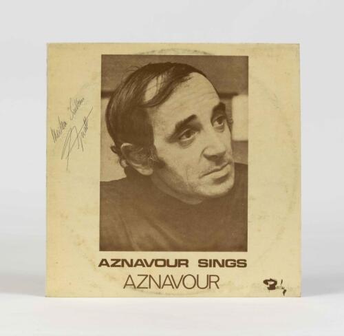 CHARLES AZNAVOUR: Aznavour Sings Aznavour, Barclay Records, signed by Charles Aznavour, condition E
