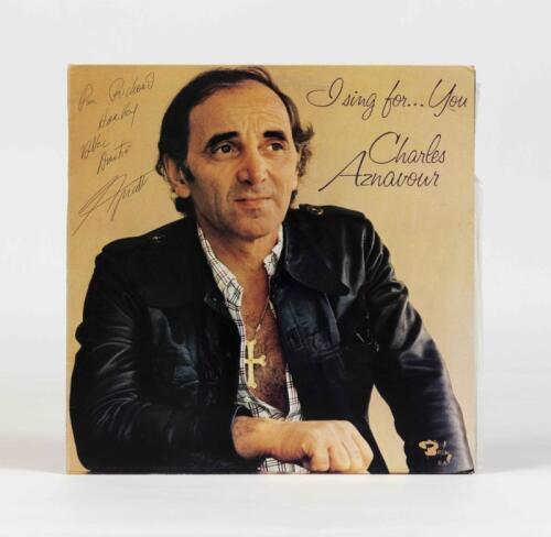 CHARLES AZNAVOUR: I Sing for...You, Barclay Records, 1975, signed by Charles Aznavour, condition E