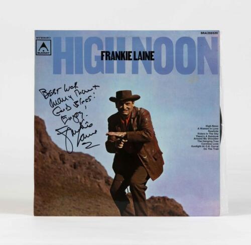 FRANKIE LAINE: High Noon, Summit Records, inscribed "Best luck, many thanks, god bless, enjoy!"Frankie Laine, condition E