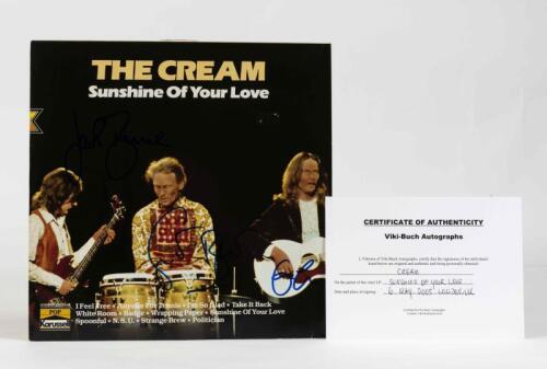 CREAM: Sunshine of your Love, Karussell (Germany), 1966, signed by band members with accompanying certificate of authenticity, condition E